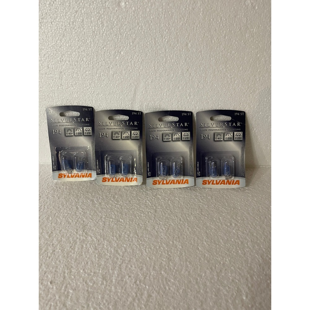 Sylvania SilverStar 194 ST High Performance Mini Bulbs 4 Packs 8 Bulbs Total NEW